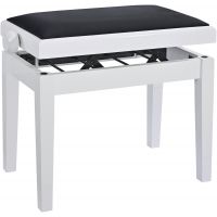 K&M 13927 Banc de piano bois - blanc brillant - Vue 2